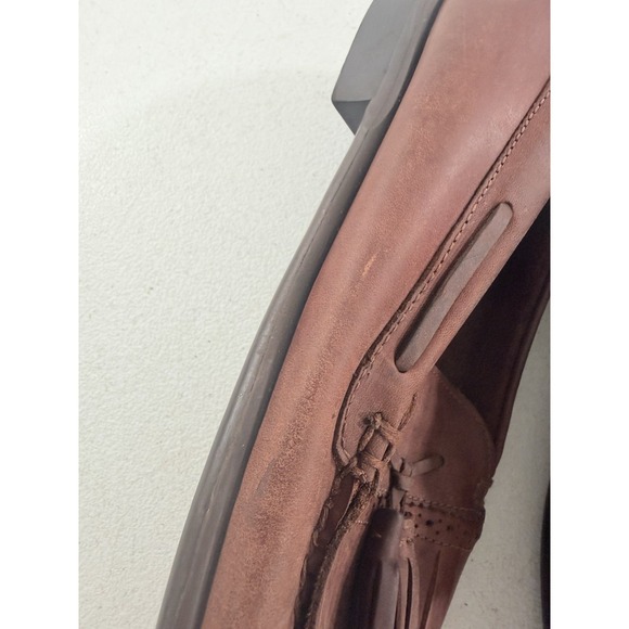 Vintage GH Bass Tassel‎ Loafers Mens 10.5 D Chestnut Brown Kiltie Bombay Leather